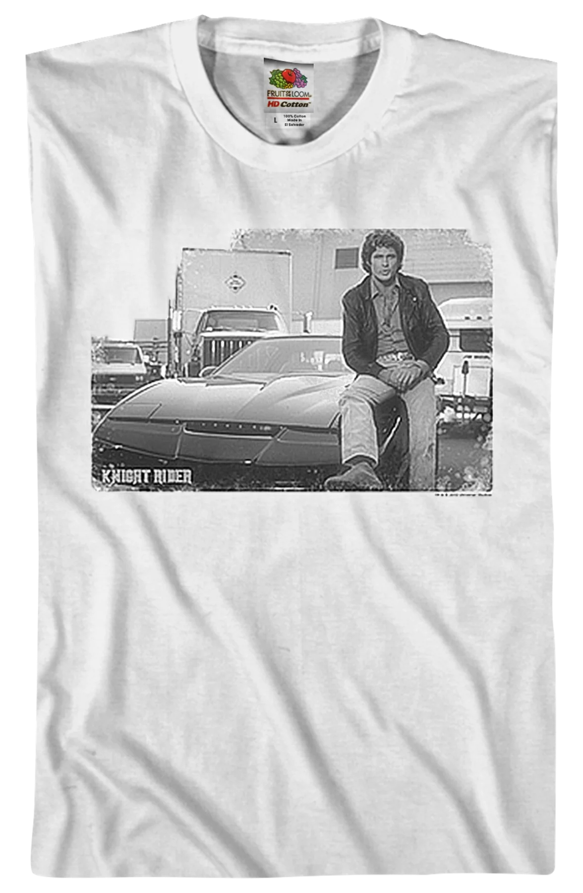 Black and White Knight Rider T-Shirt - Image 2