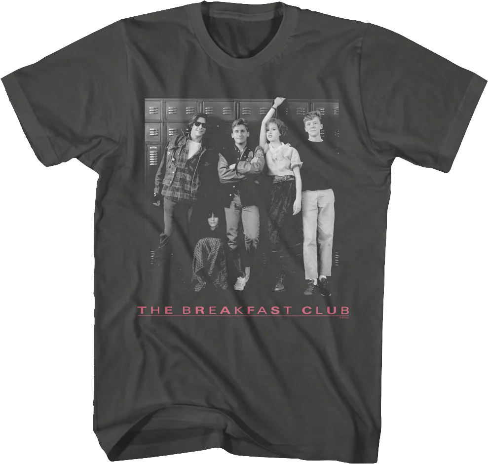 Black And White Locker Photo Breakfast Club T-Shirt