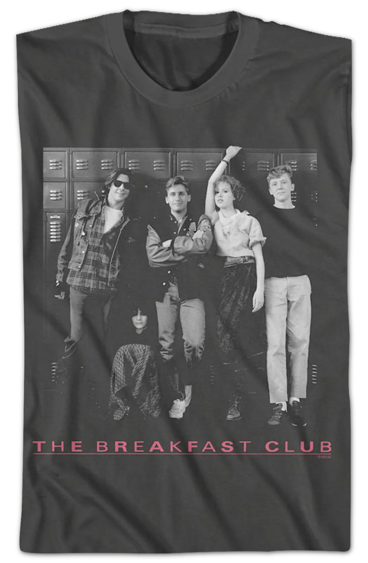 Black And White Locker Photo Breakfast Club T-Shirt - Image 2