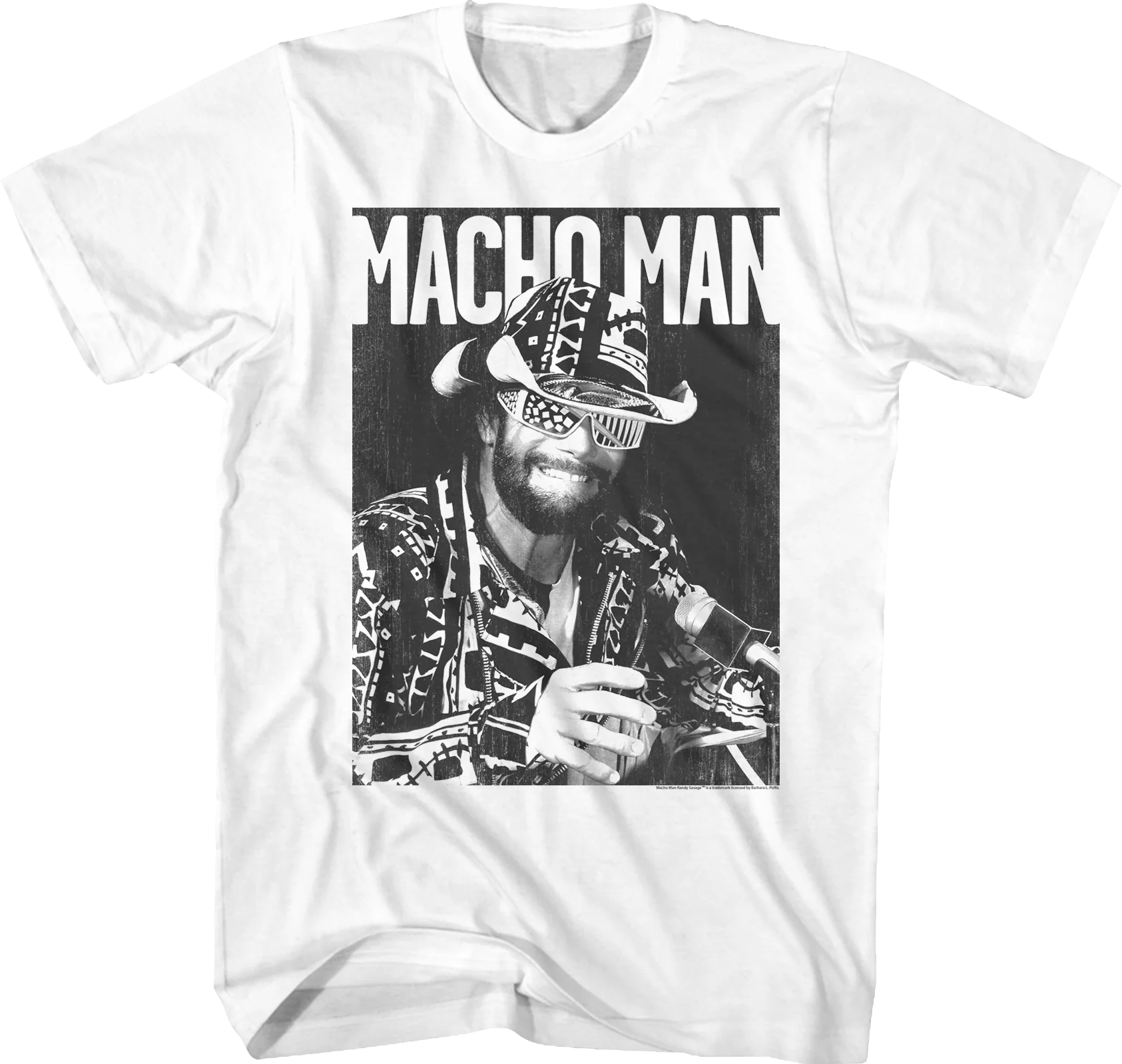 Black and White Macho Man Randy Savage T-Shirt