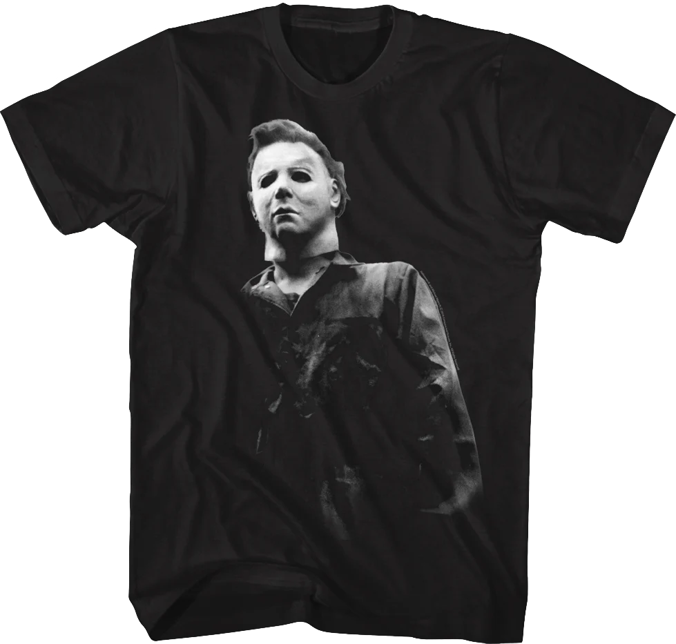 Black and White Michael Myers Halloween T-Shirt