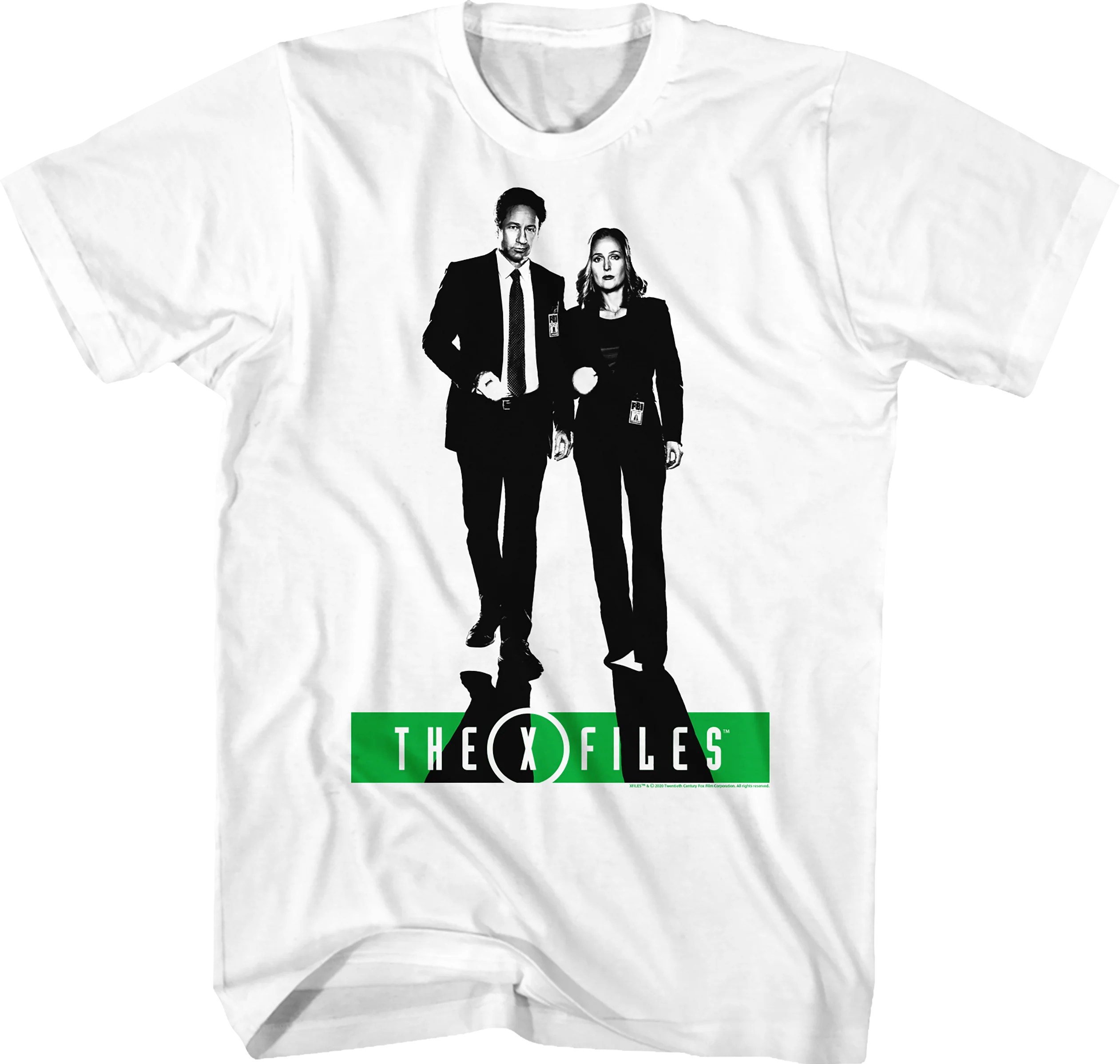 Black and White Mulder and Scully X-Files T-Shirt
