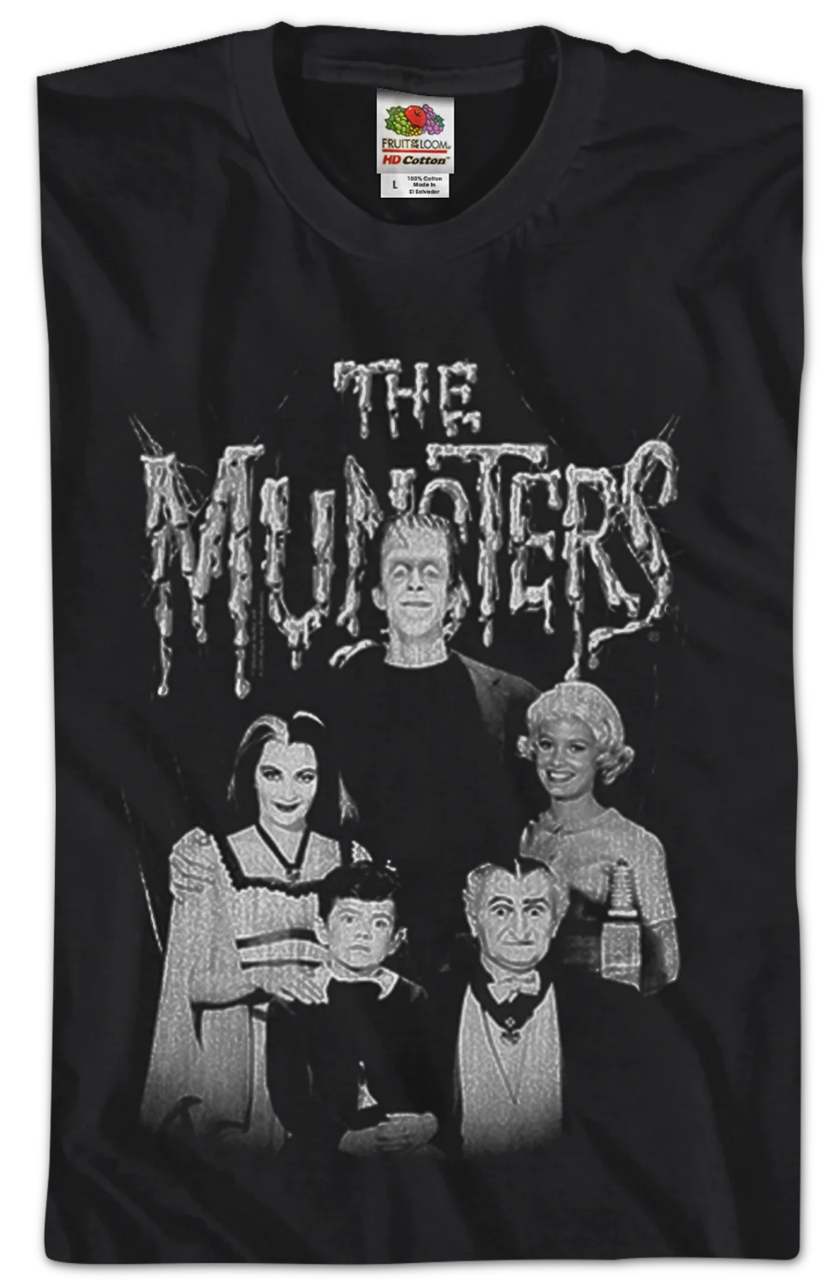 Black and White Munsters T-Shirt - Image 2