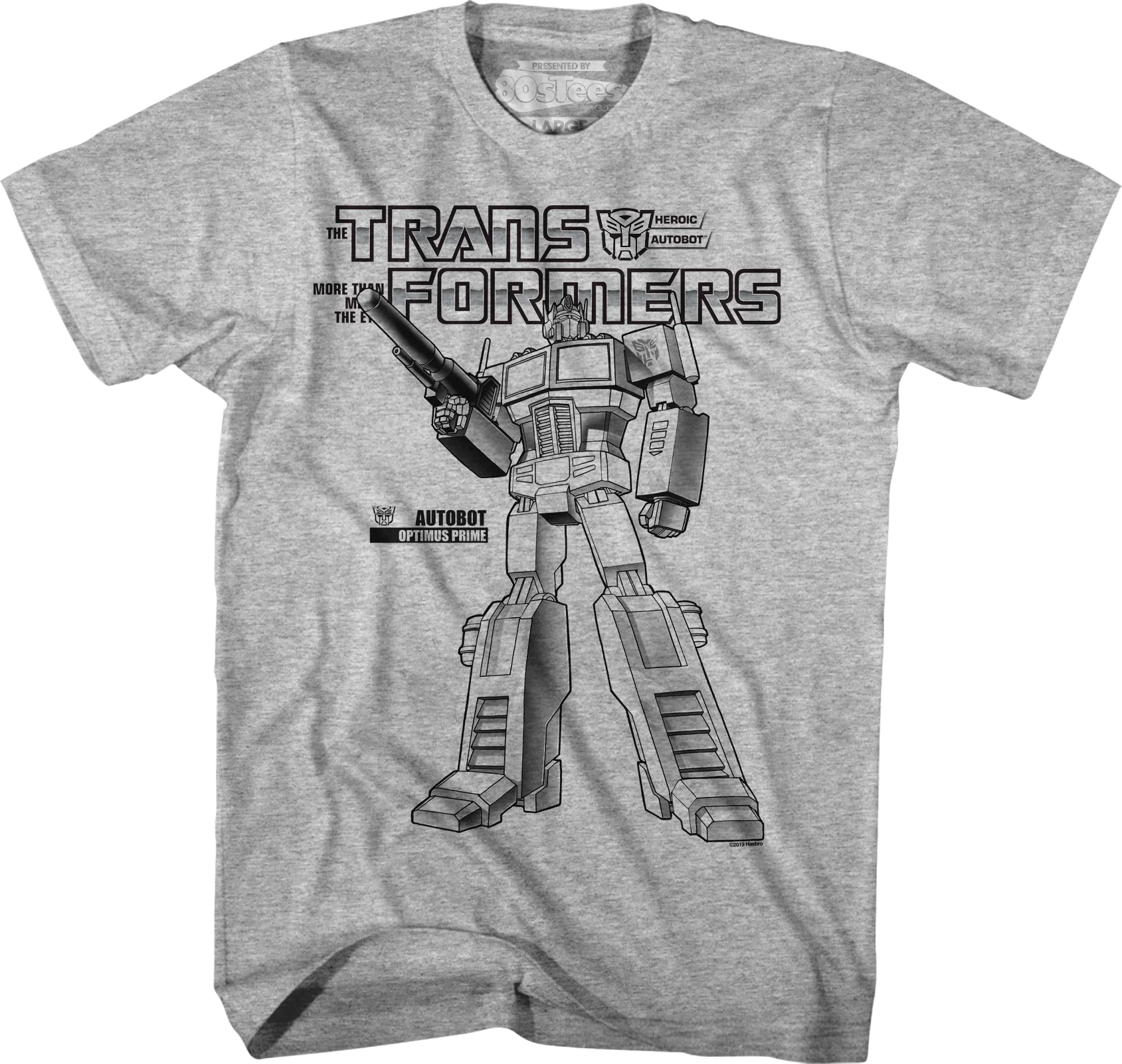Black and White Optimus Prime Transformers T-Shirt