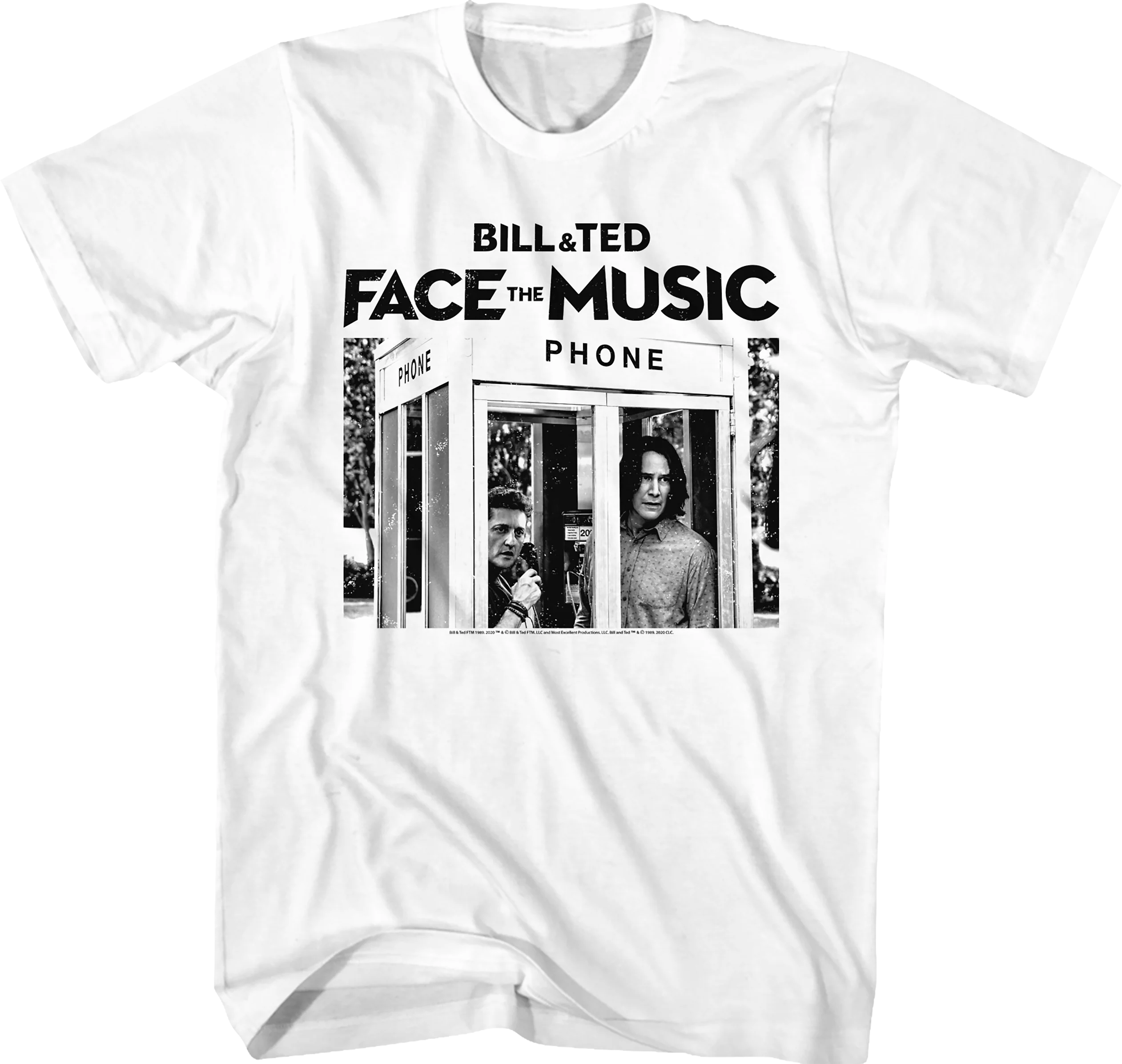 Black and White Phone Booth Bill and Ted Face the Music T-Shirt