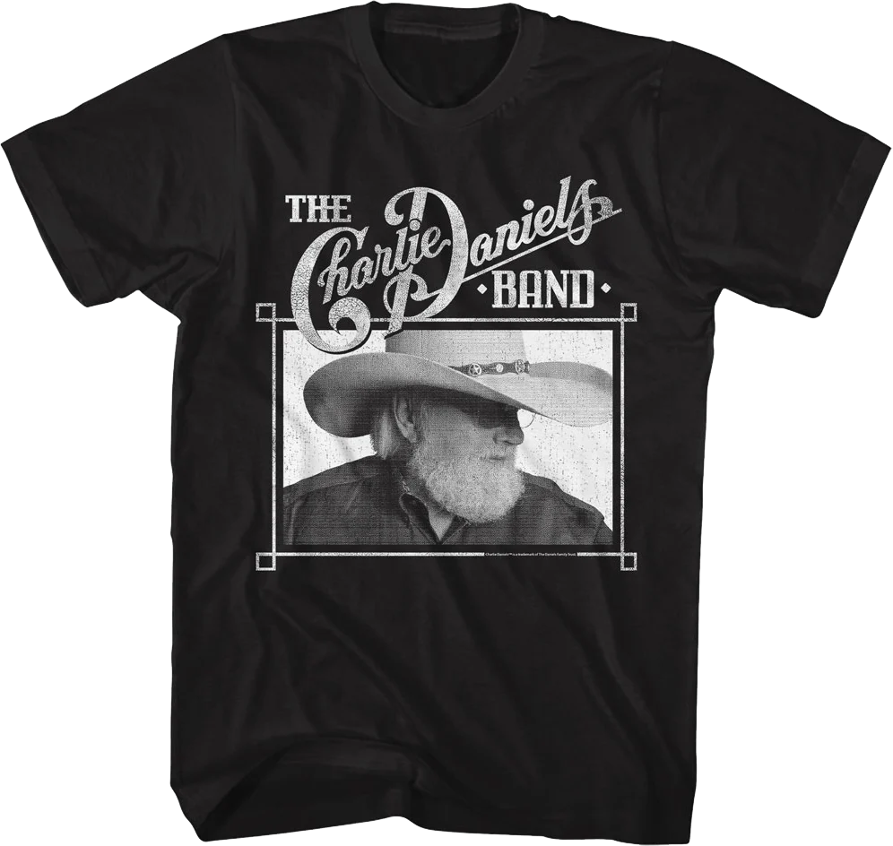Black And White Photo Charlie Daniels Band T-Shirt