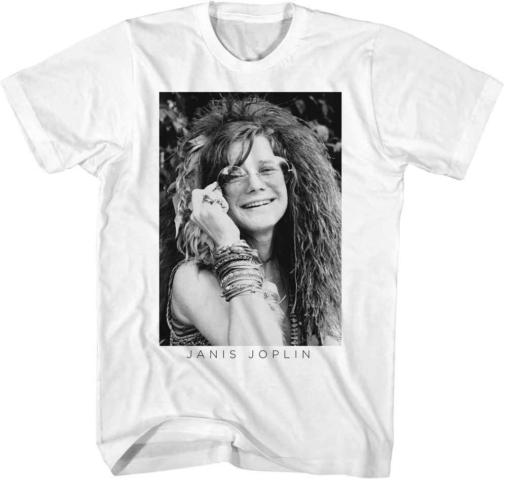 Black And White Photo Janis Joplin T-Shirt