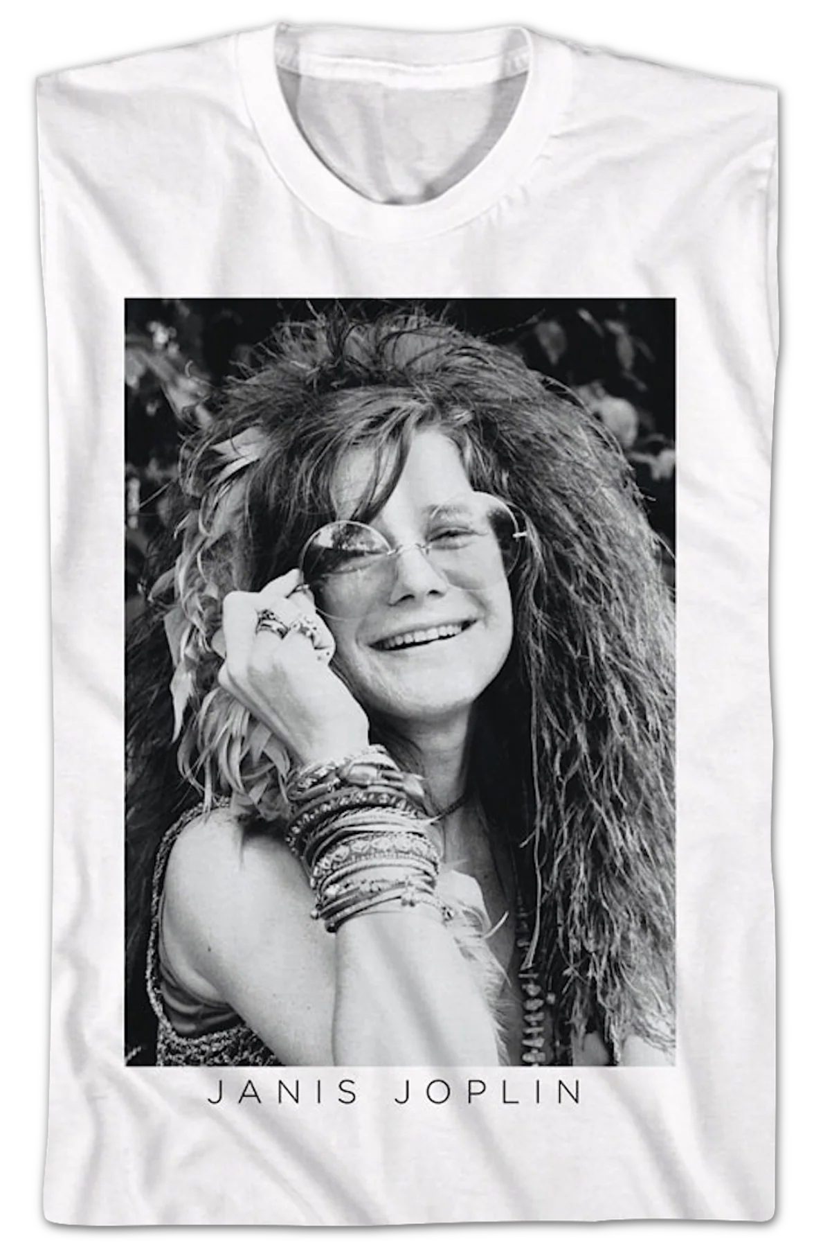 Black And White Photo Janis Joplin T-Shirt - Image 2