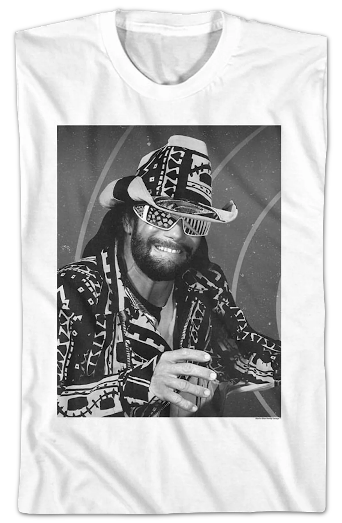 Black And White Photo Macho Man Randy Savage T-Shirt - Image 2