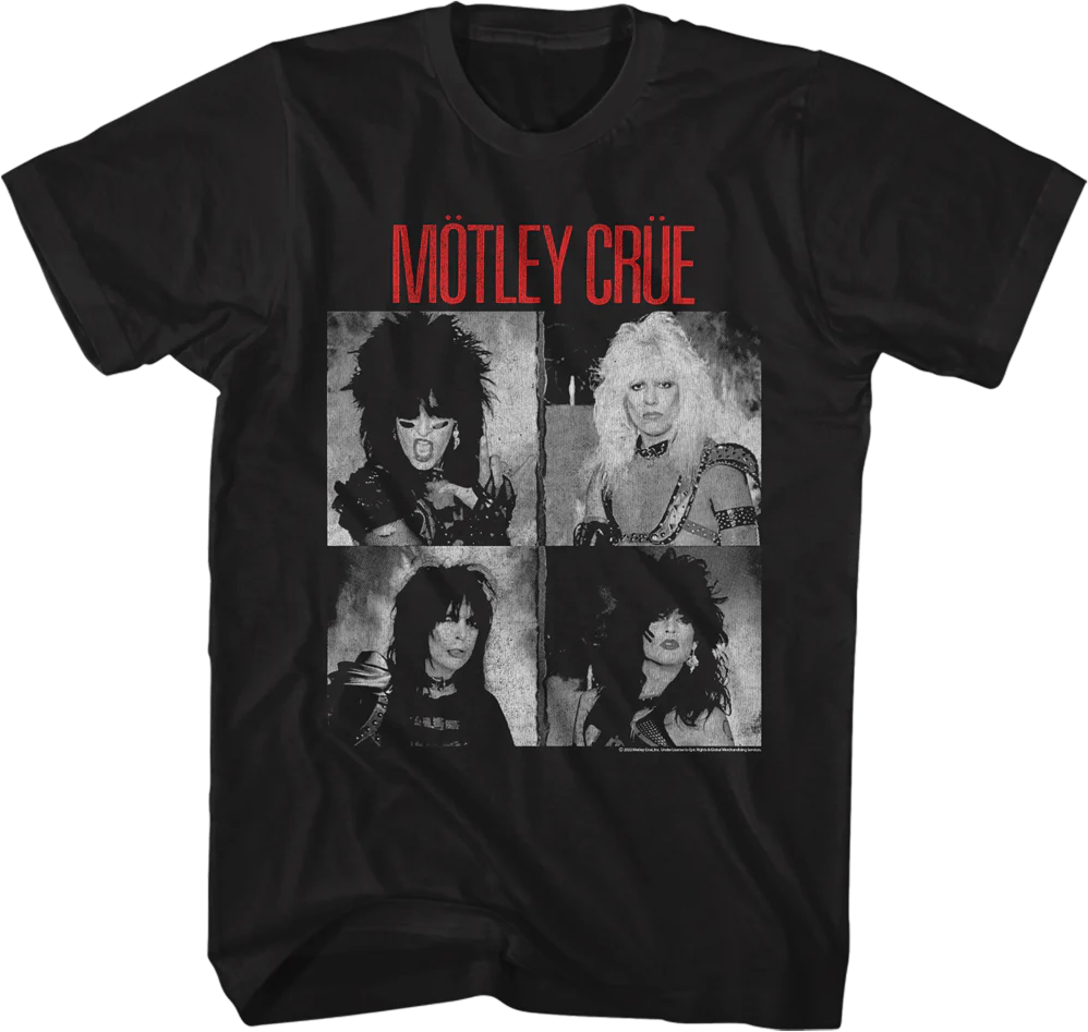 Black And White Photos Motley Crue T-Shirt