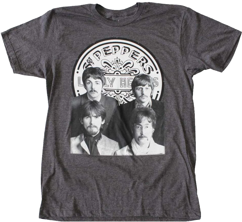 Black And White Sgt. Pepper's Lonely Hearts Club Band Beatles T-Shirt