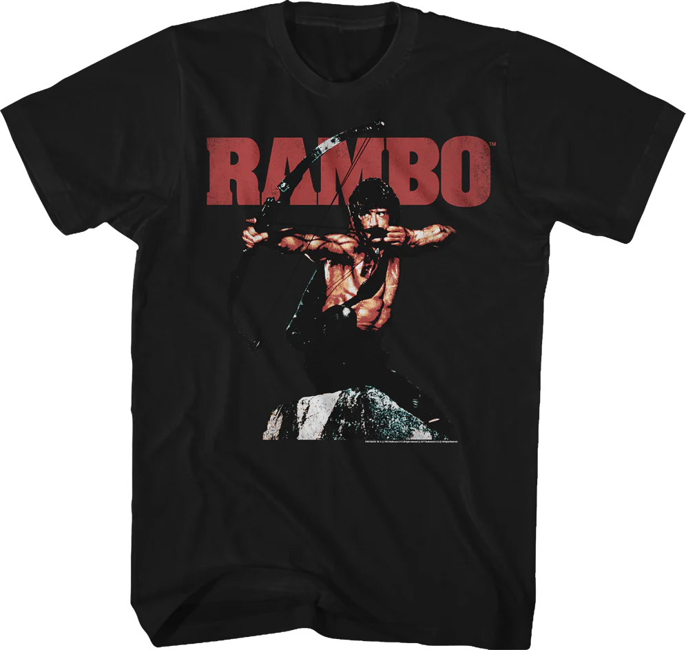 Black Bow and Arrow Rambo Shirt