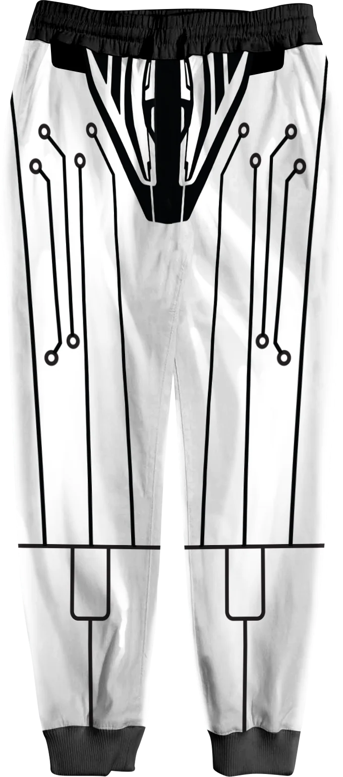 Black Circuit Tron Costume Pants - Image 3