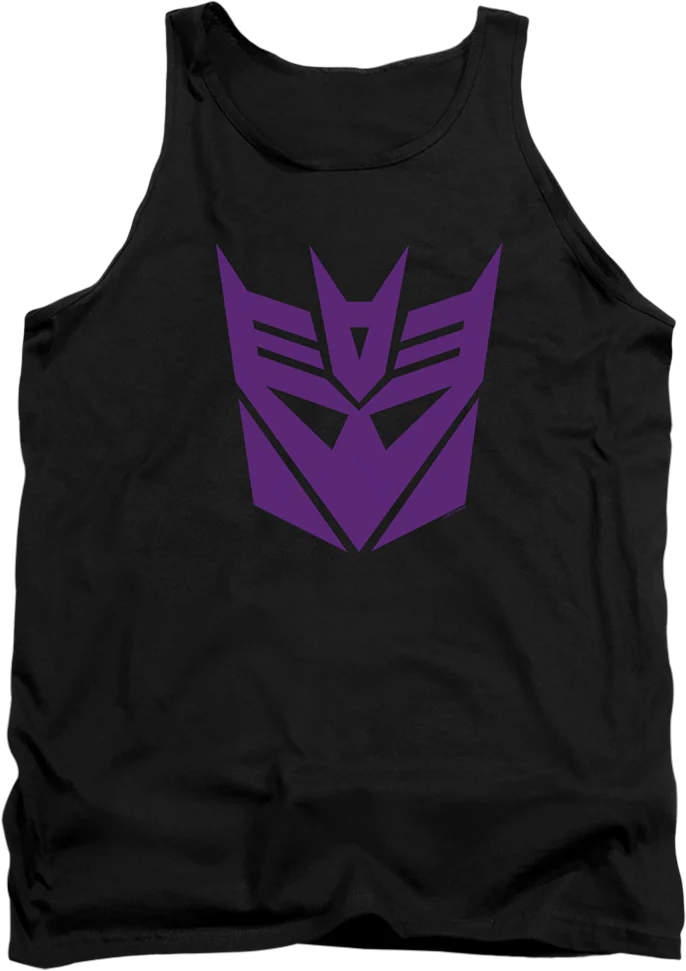Black Decepticon Logo Transformers Tank Top