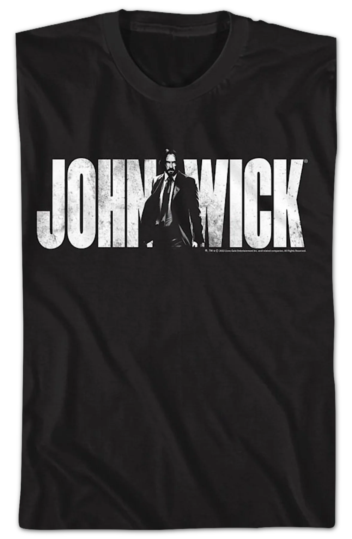 Black Distressed John Wick T-Shirt - Image 2