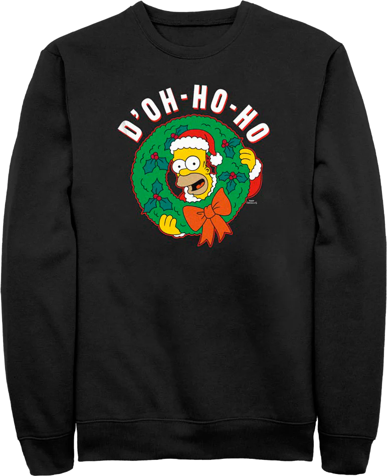 Black D'oh-Ho-Ho Simpsons Sweatshirt