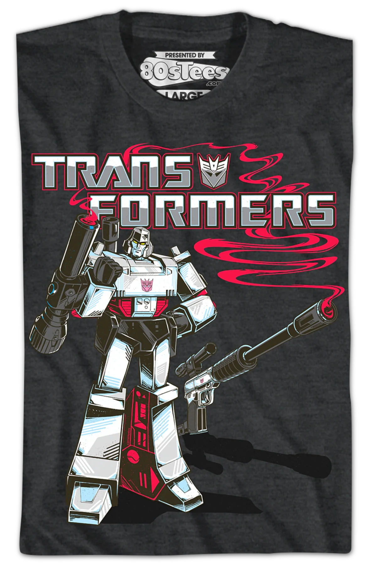 Black Heather Megatron Transformers T-Shirt - Image 2