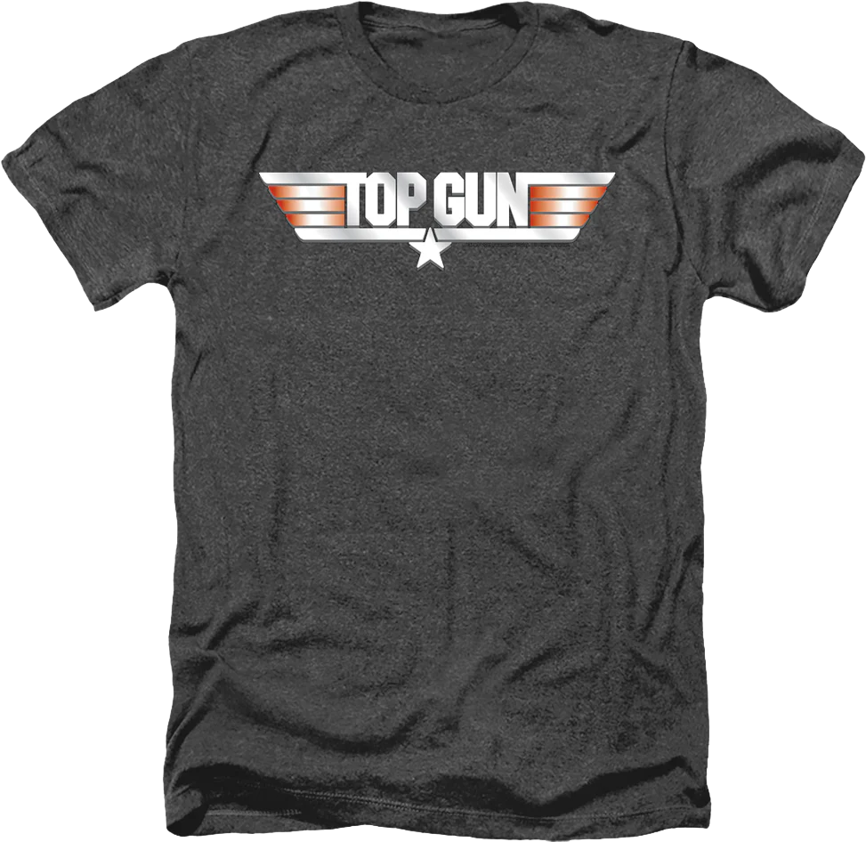 Black Heather Movie Logo Top Gun T-Shirt