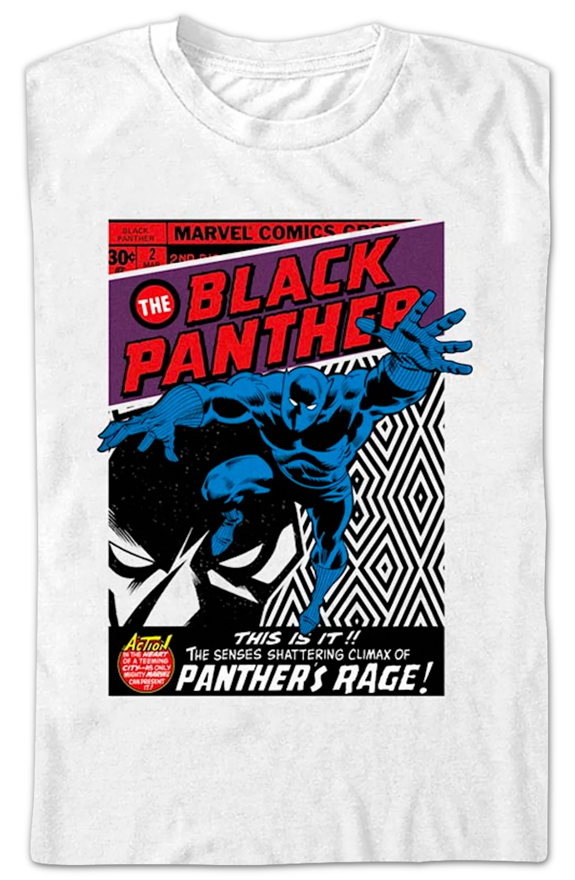 Black Panther Rage Marvel Comics T-Shirt - Image 2