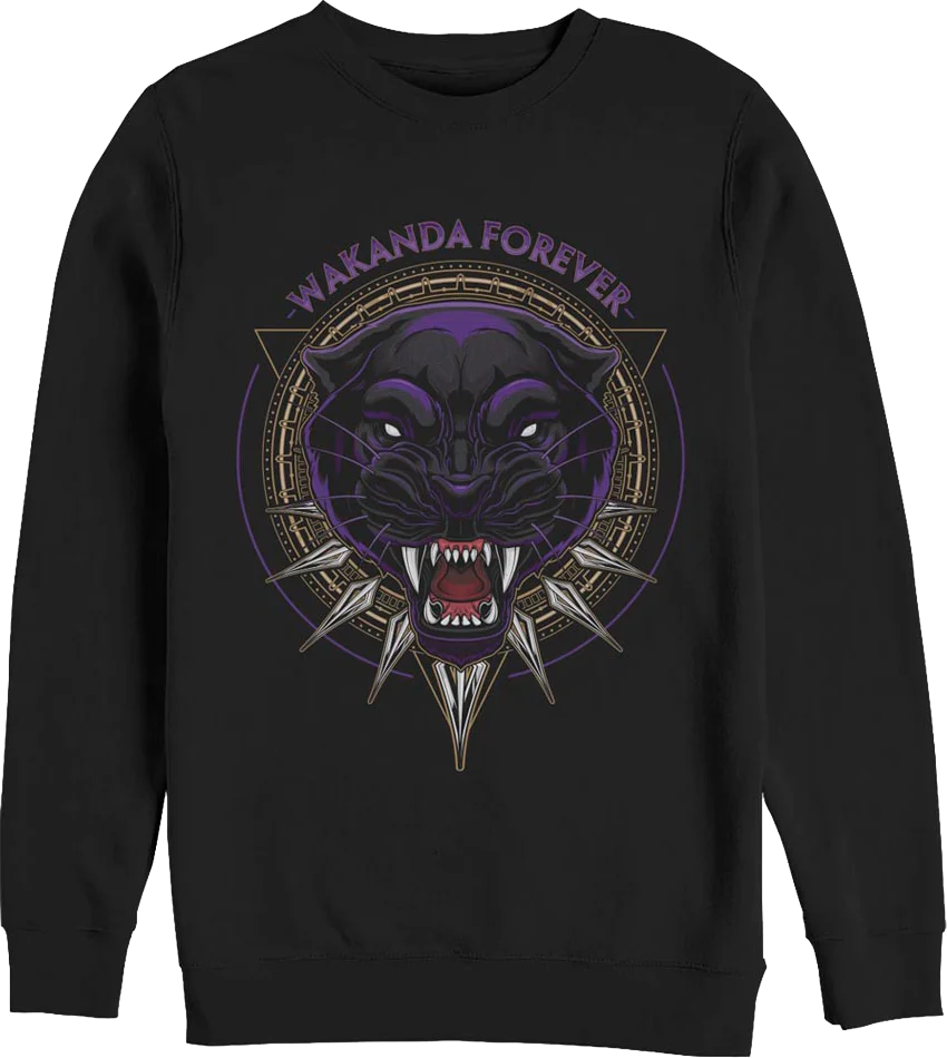 Black Panther Wakanda Forever Marvel Comics Sweatshirt