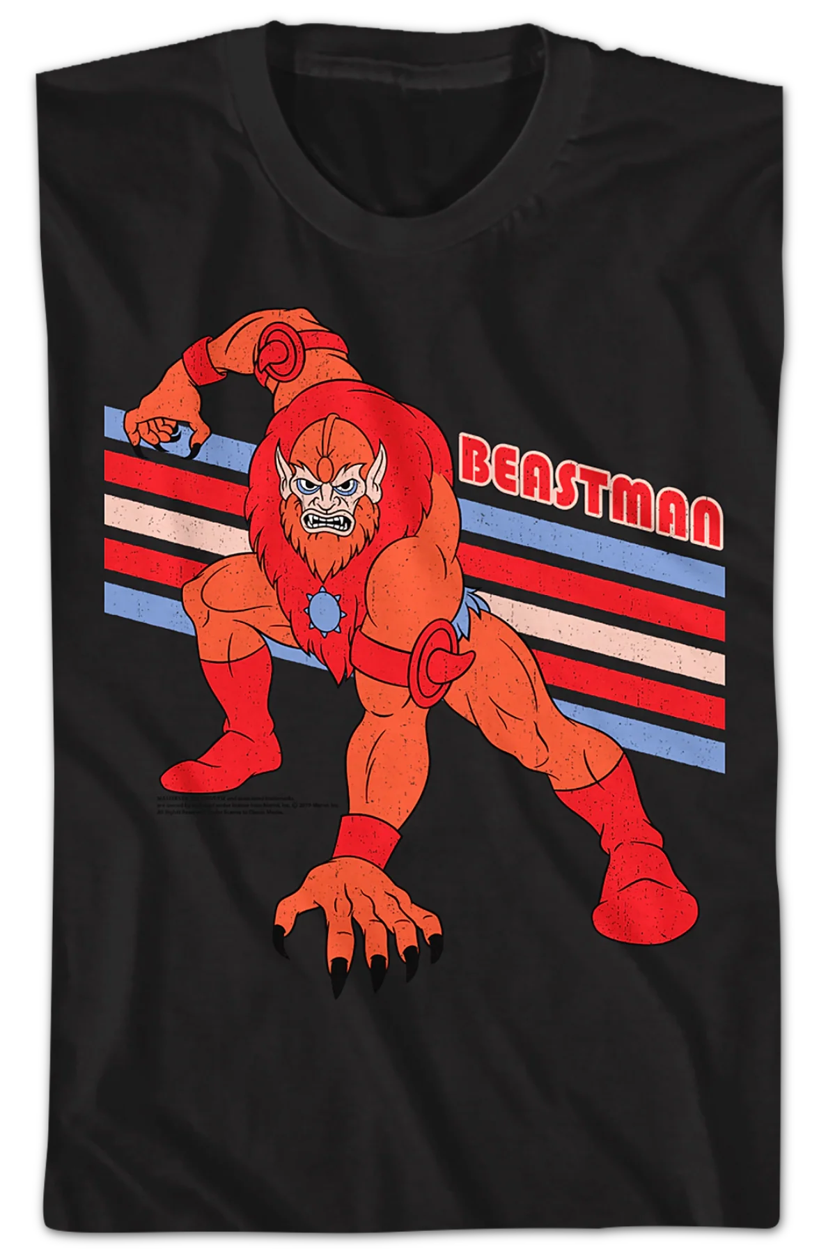 Black Retro Beast Man Masters of the Universe T-Shirt - Image 2