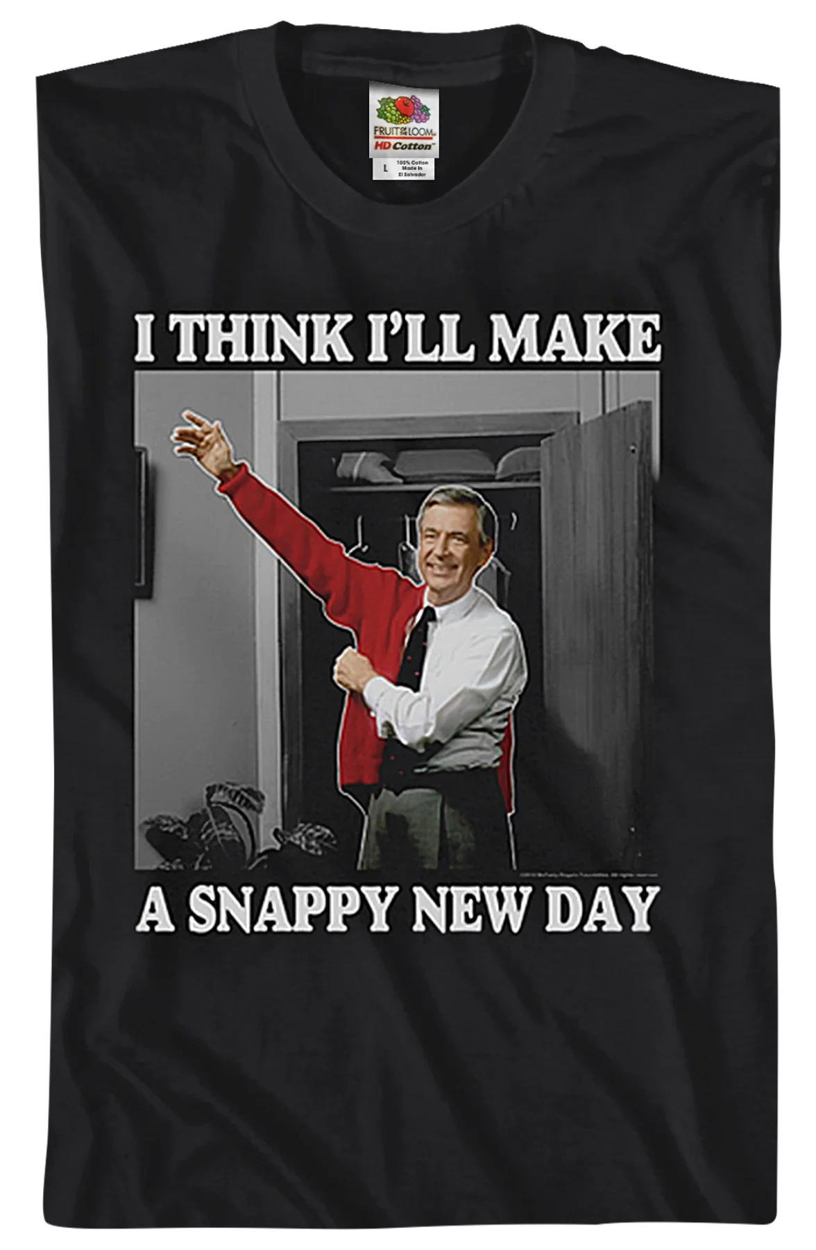 Black Snappy New Day Mr. Rogers T-Shirt - Image 2