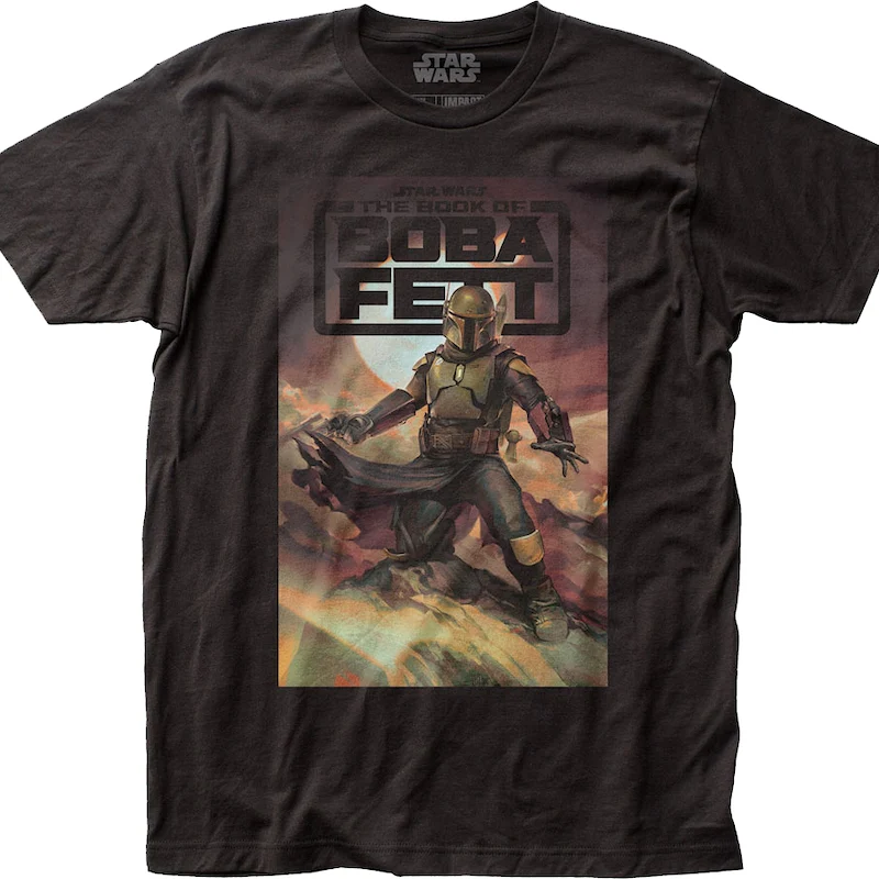 Black The Book Of Boba Fett Poster Star Wars T-Shirt
