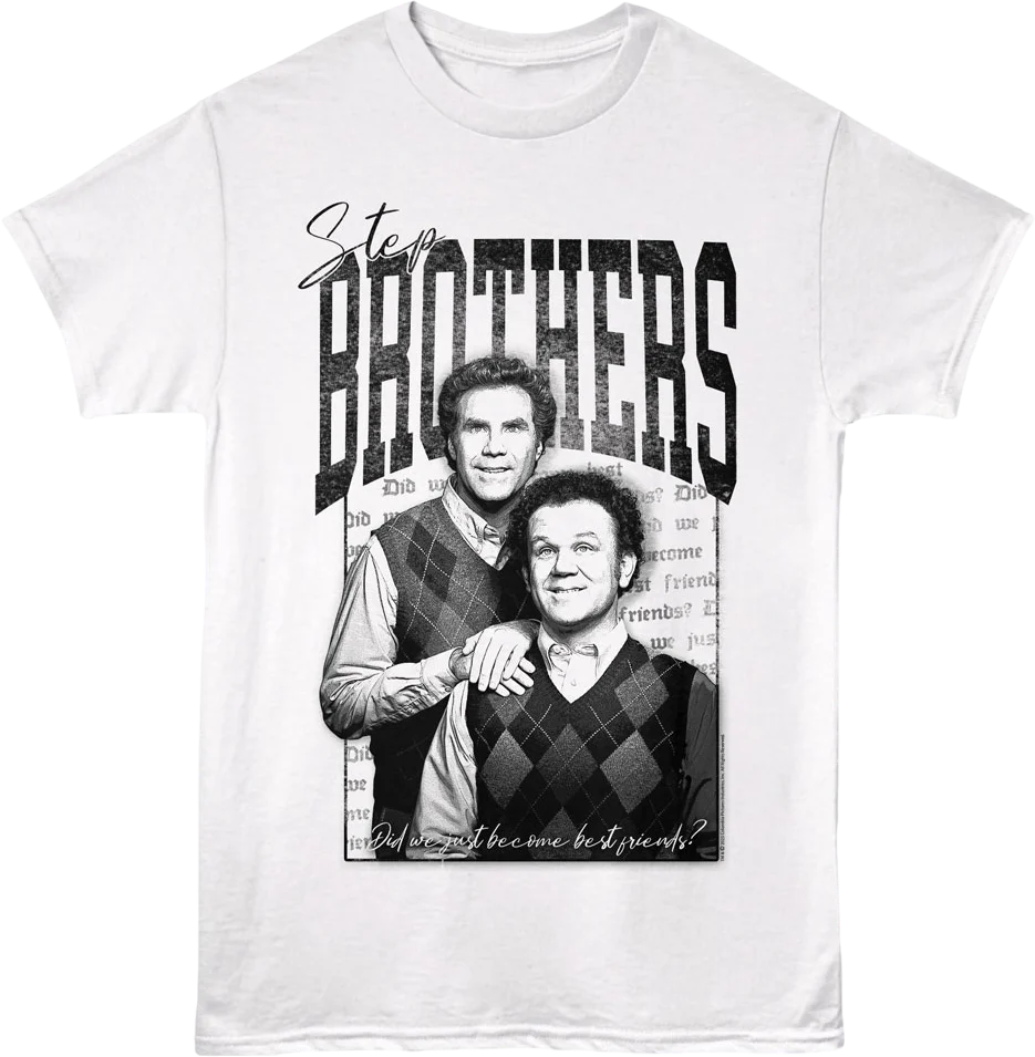 Black & White Best Friends Photo Step Brothers T-Shirt