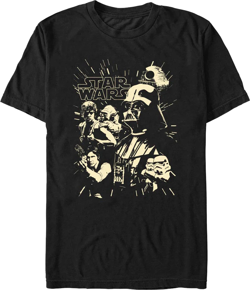 Black & White Collage Star Wars T-Shirt