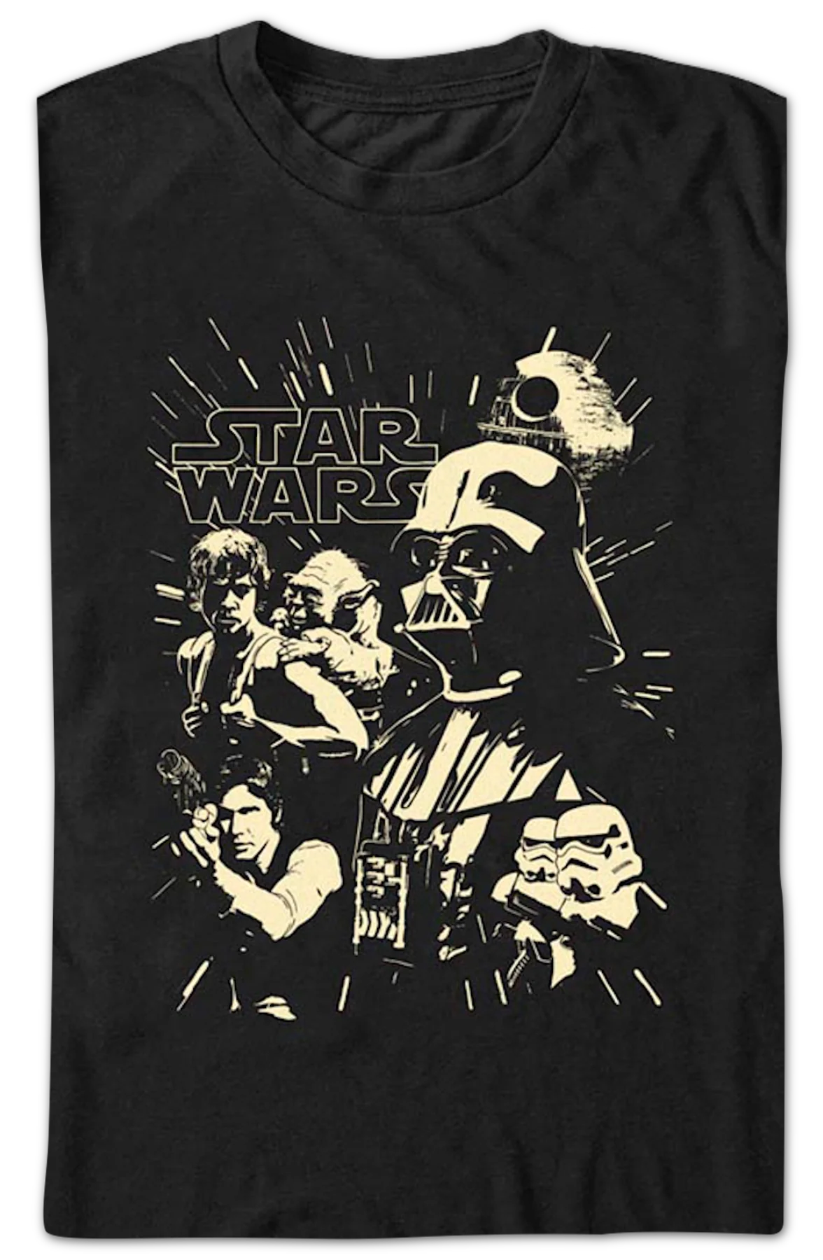 Black & White Collage Star Wars T-Shirt - Image 2