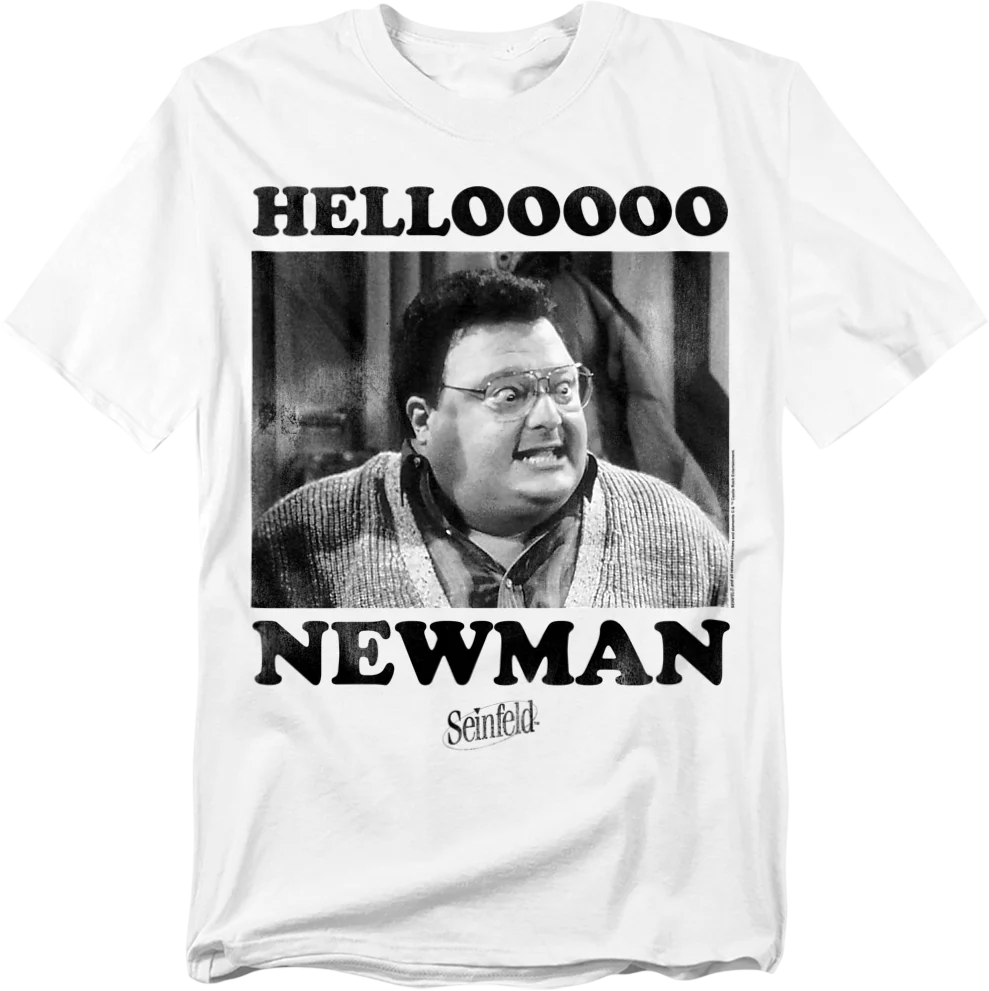 Black & White Hello Newman Seinfeld T-Shirt