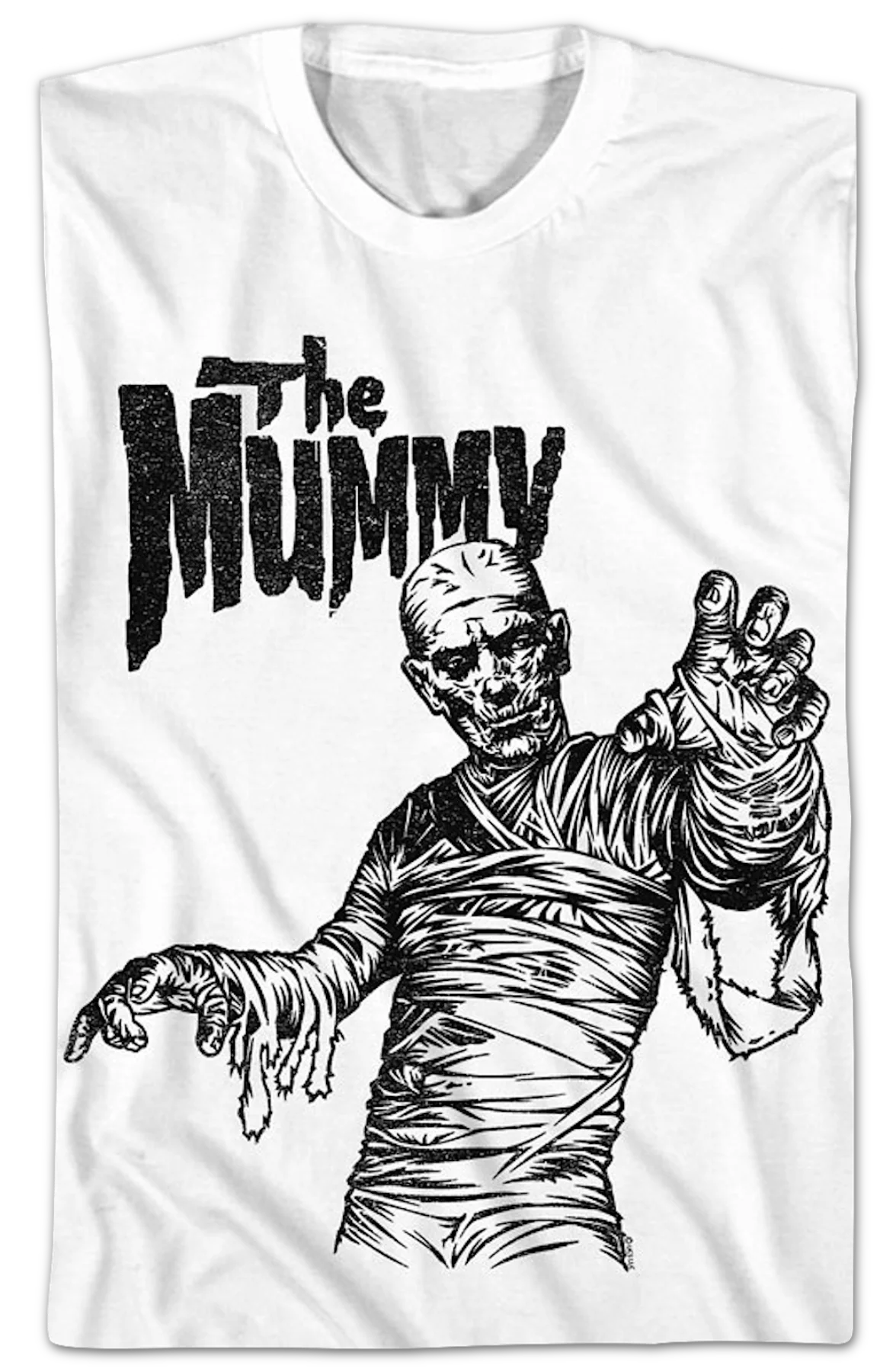 Black & White Monster The Mummy T-Shirt - Image 2