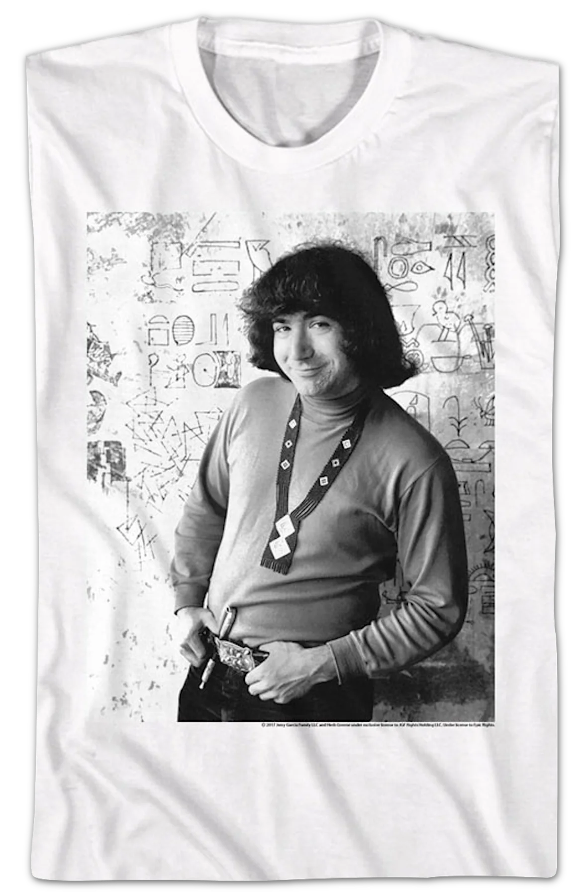 Black & White Photo Jerry Garcia T-Shirt - Image 2
