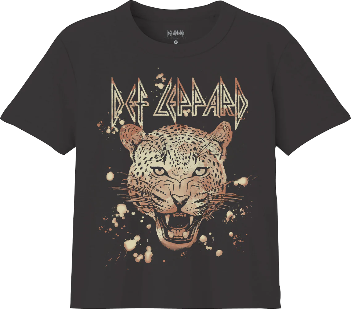 Bleached Leopard Def Leppard Crop Top