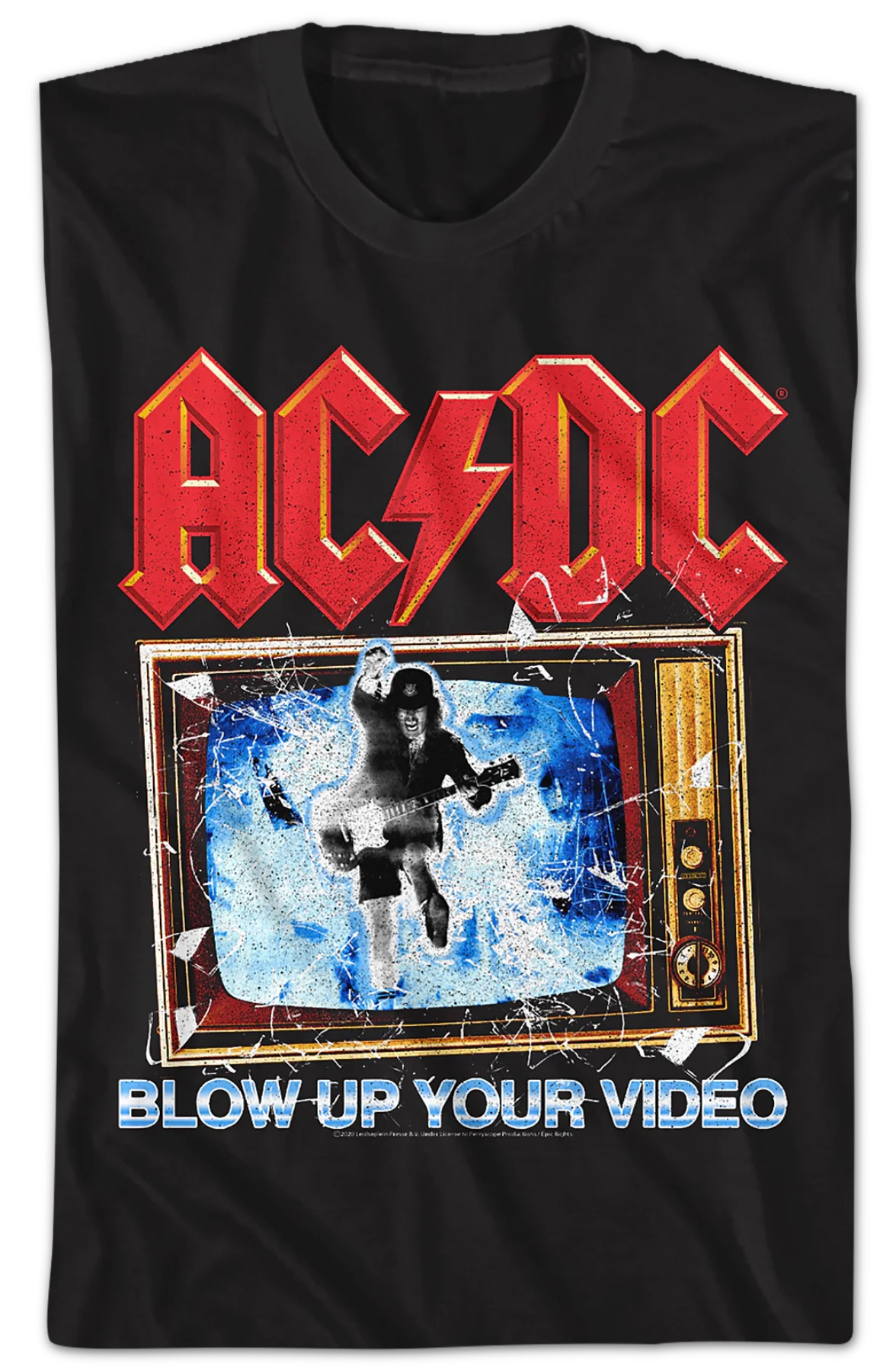 Blow Up Your Video Album Cover ACDC T-Shirt - Image 2