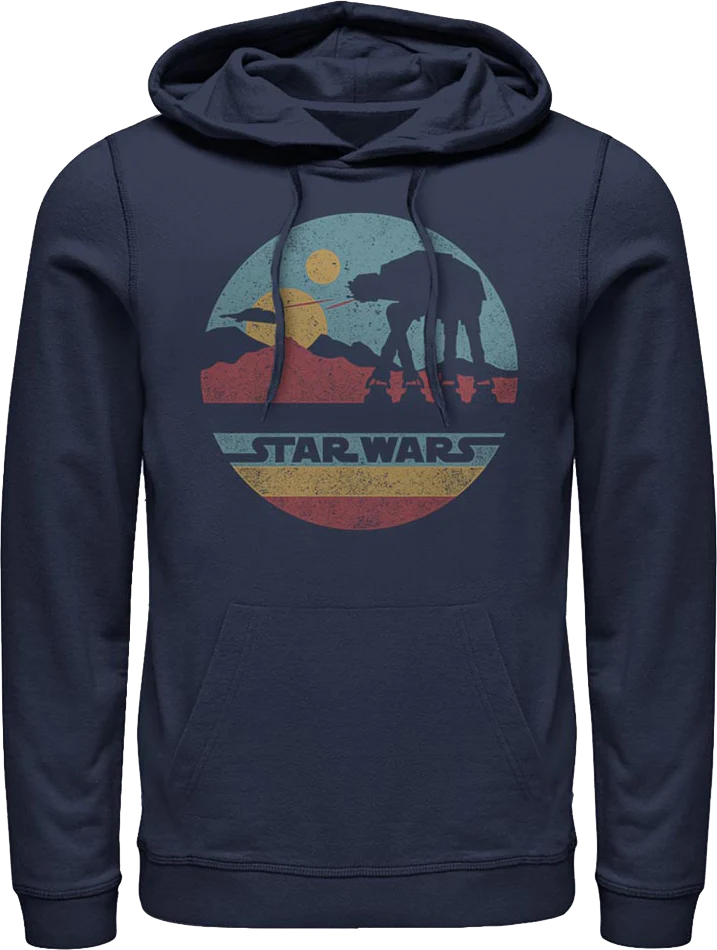Blue AT-AT Silhouette Star Wars Hoodie