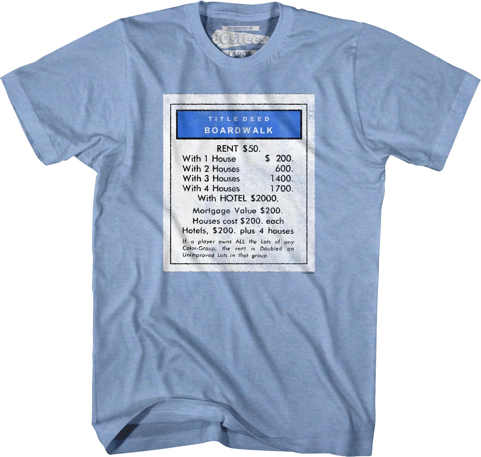 Blue Boardwalk Monopoly T-Shirt