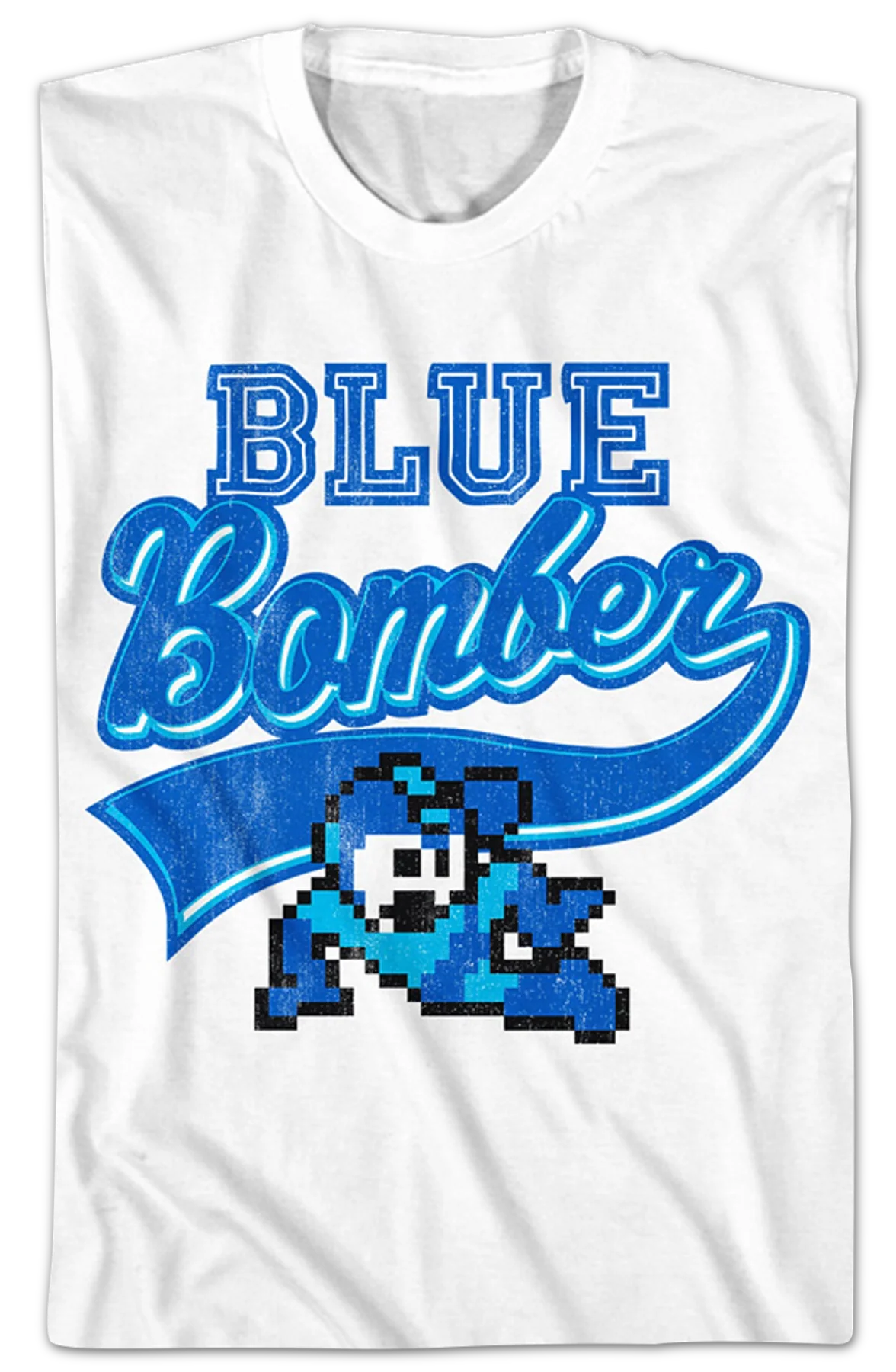 Blue Bomber Sports Logo Mega Man T-Shirt - Image 2