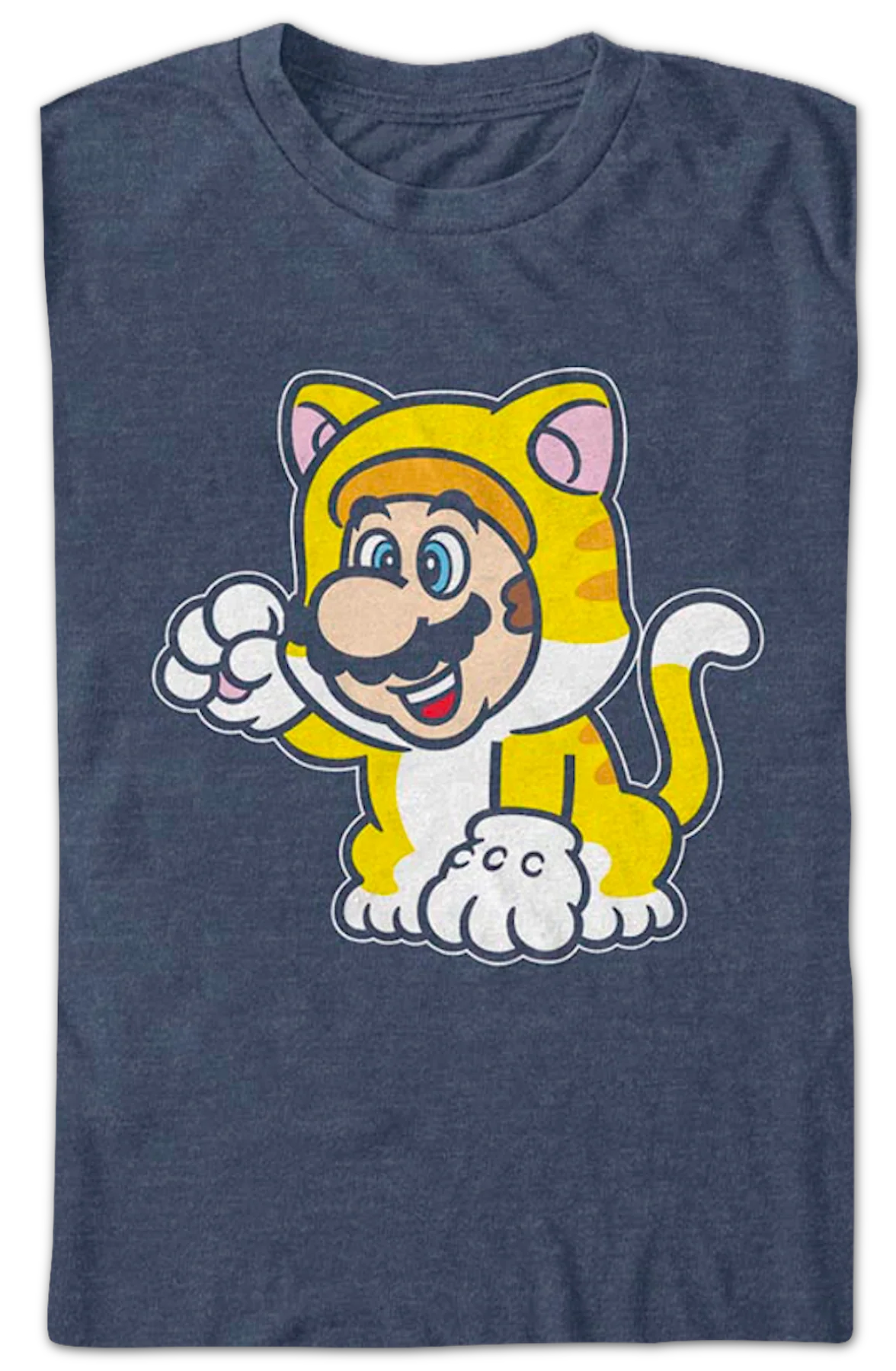 Blue Cat Mario Super Mario Bros. T-Shirt - Image 2
