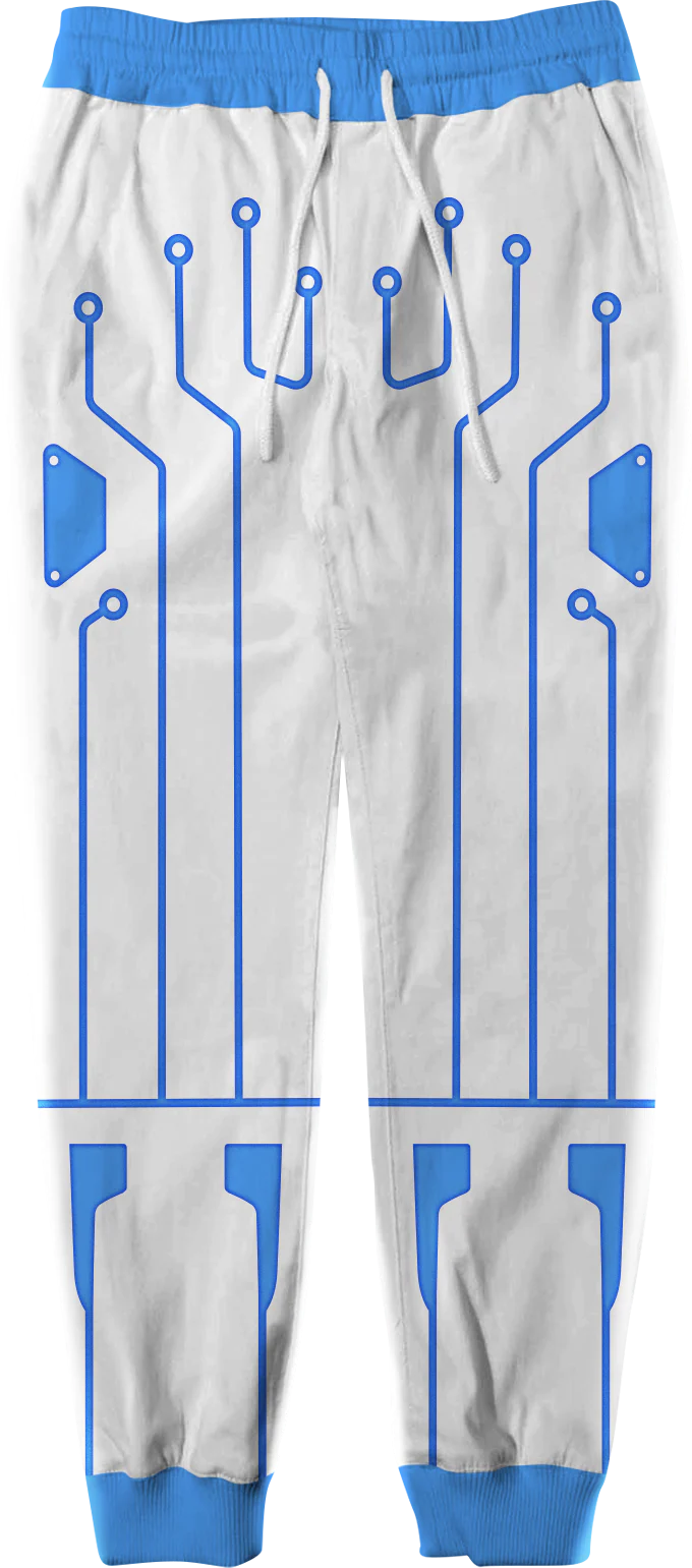 Blue Circuit Tron Costume Pants