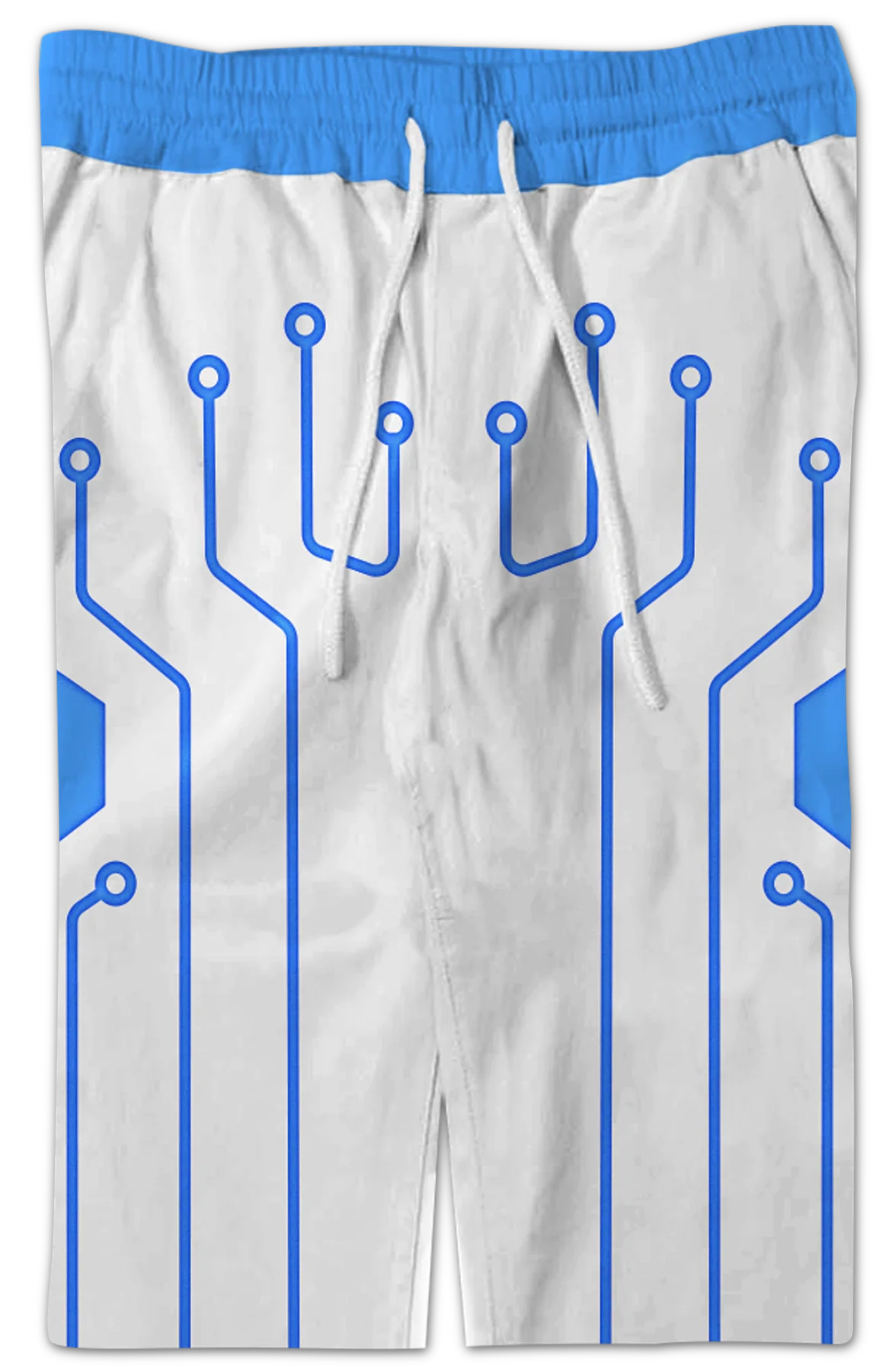 Blue Circuit Tron Costume Pants - Image 2