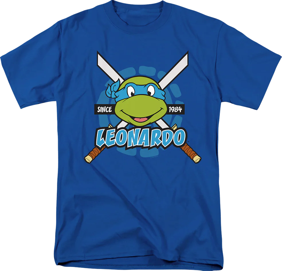 Blue Leonardo Since 1984 Teenage Mutant Ninja Turtles T-Shirt