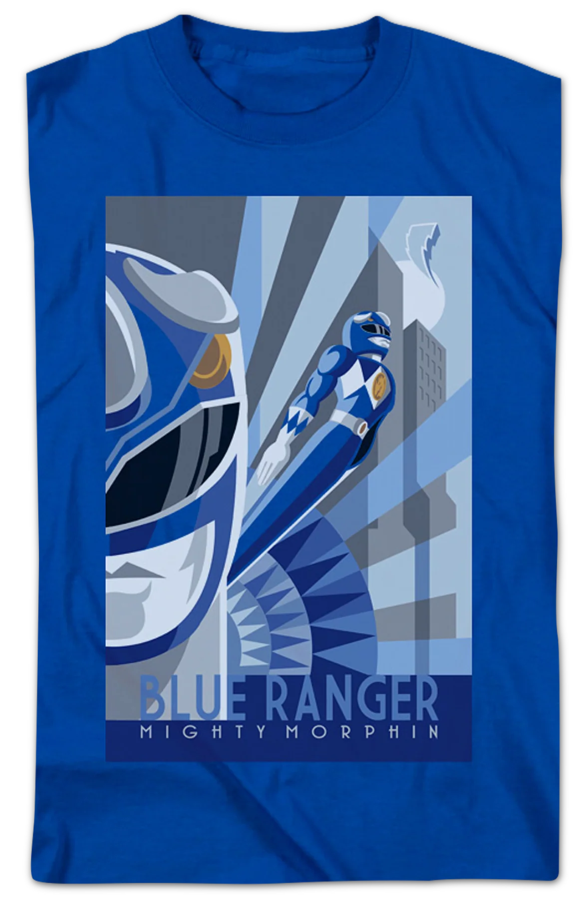 Blue Ranger Poster Mighty Morphin Power Rangers T-Shirt - Image 2