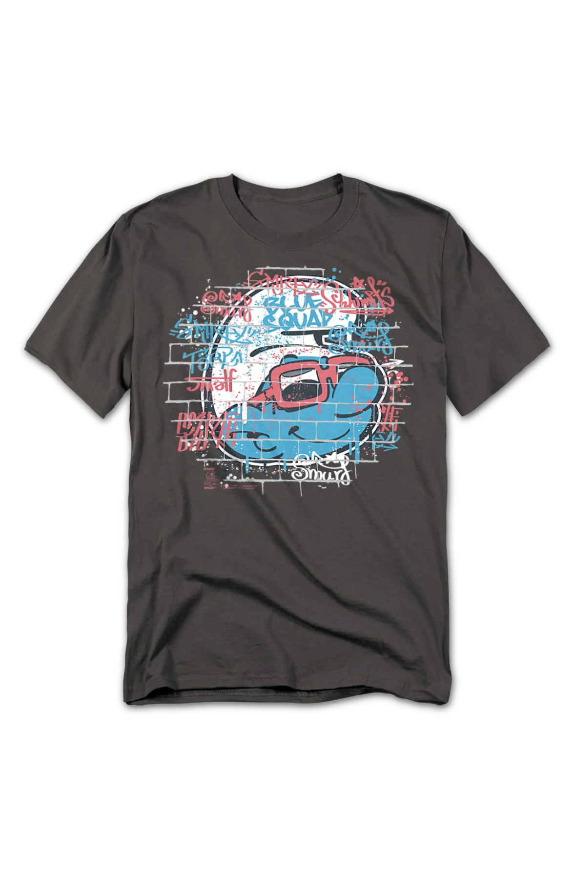 Blue Squad Graffiti Smurfs T-Shirt - Image 2