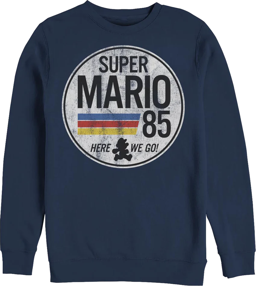 Blue Super Mario 85 Sweatshirt