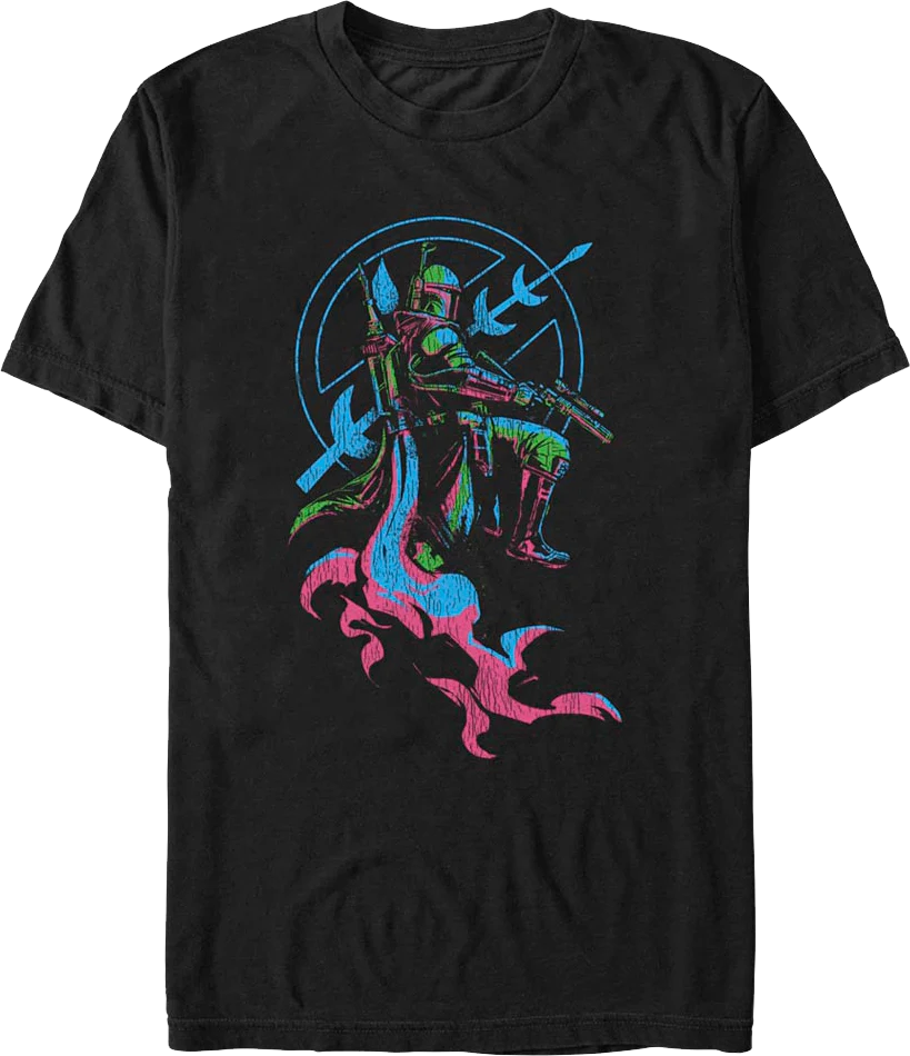 Boba Fett Flames Star Wars T-Shirt
