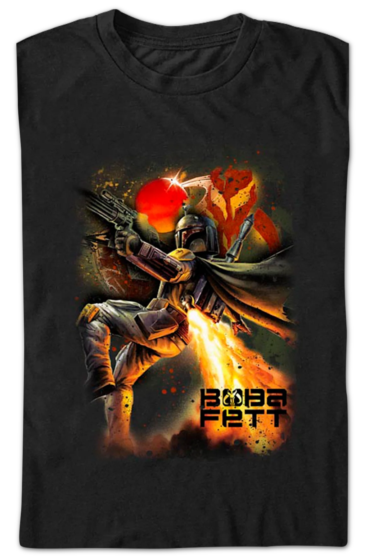 Boba Fett Galaxy Hunter Star Wars T-Shirt - Image 2