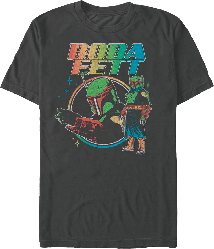 Boba Fett Retro Circle Star Wars T-Shirt