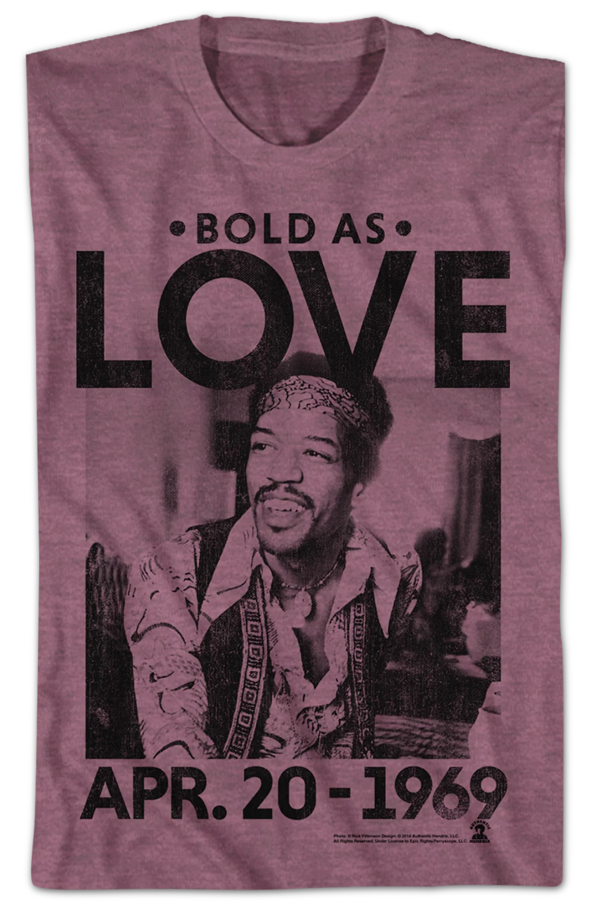 Bold As Love Jimi Hendrix T-Shirt - Image 2