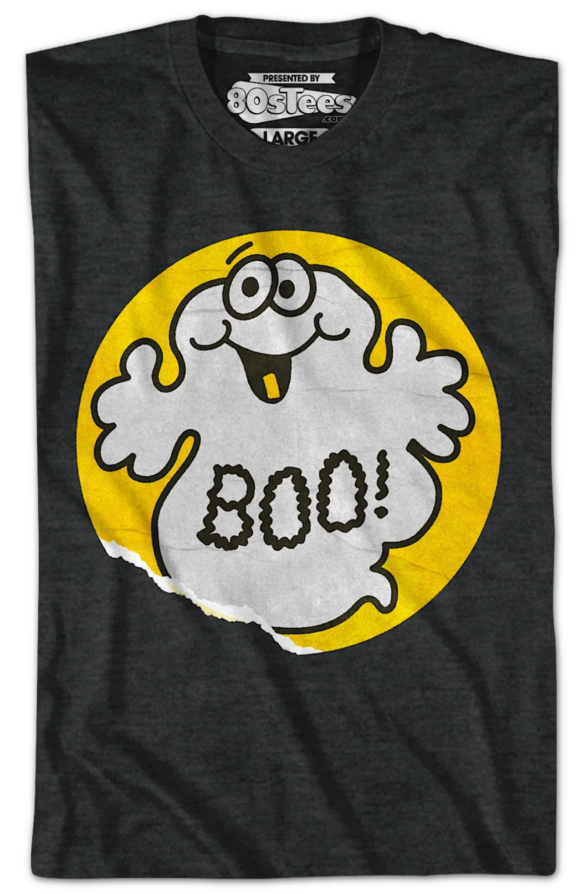 Boo Ghost Scratch & Sniff Sticker T-Shirt - Image 2